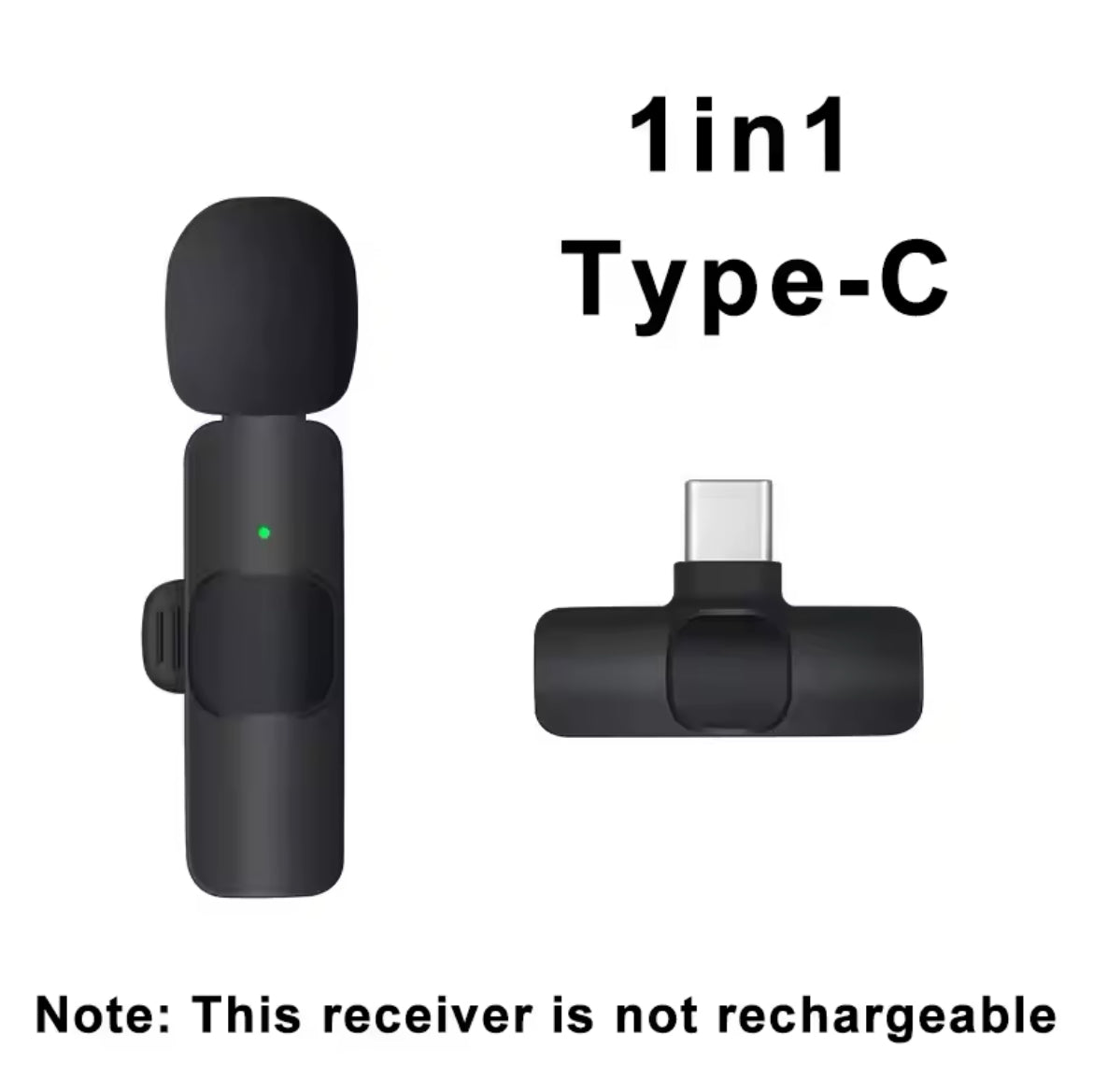 Wireless Lavalier Microphone Portable Audio Video Recording Mini Mic for iPhone Android Live Broadcast Gaming Phone Mic
